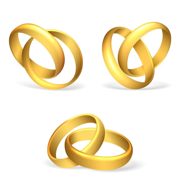 Anéis de casamento vetoriais — Vetor de Stock