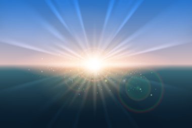 Sunrise vektör kızdırma arka plan