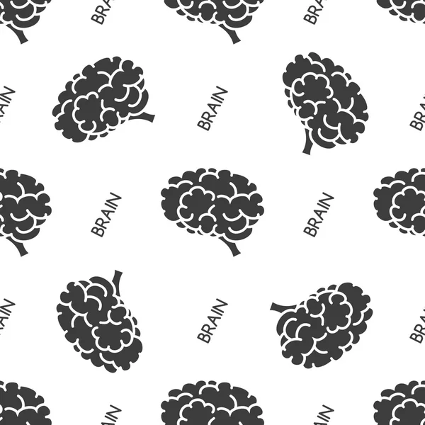 Seamless pattern with brain — Stock Vector