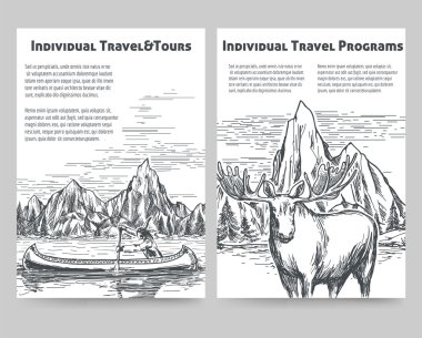 Elle çizilmiş seyahat el ilanları