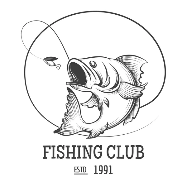 Logo klub memancing - Stok Vektor