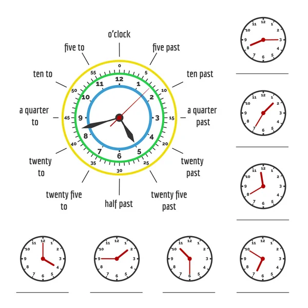 Vertelde tijd vectorillustratie — Stockvector