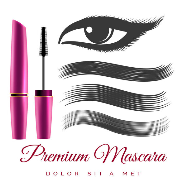 Woman black mascara