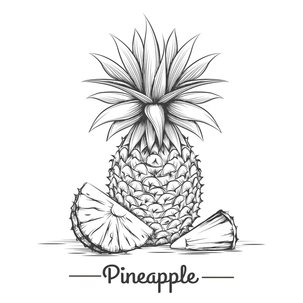 Doodle snoep ananas — Stockvector