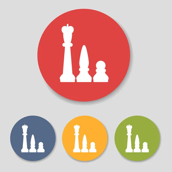 Grupo de peças de xadrez conjunto ícones e letras imagem vetorial