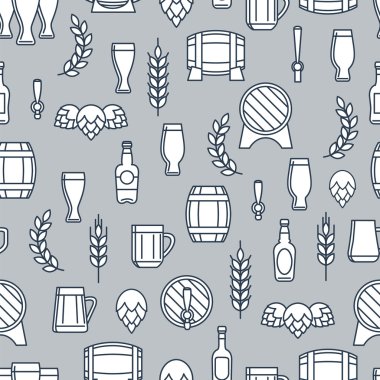 Bira düz öğe ile seamless modeli