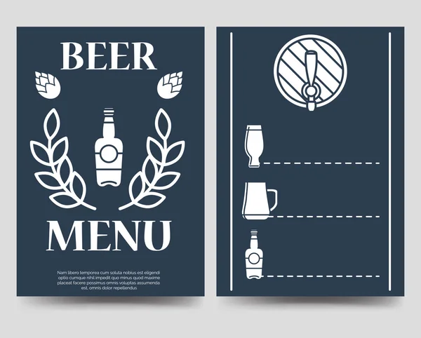 Шаблон брошюры о пиве — стоковый вектор