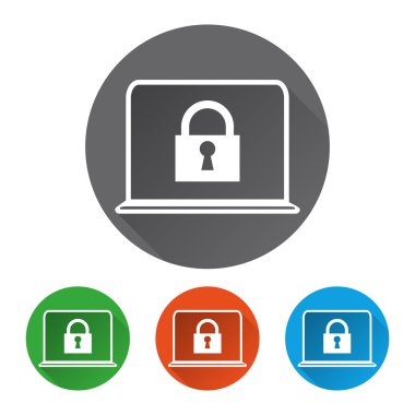 Bilgisayarla güvenlik Icons set