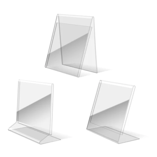 Iconos de plástico transparente titular — Vector de stock