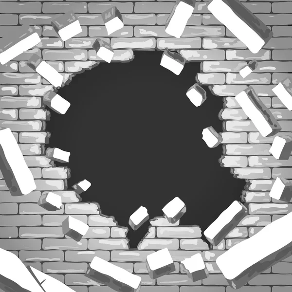 Smashing brick wall Stock Vectors, Royalty Free Smashing brick wall