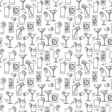 Satır kokteyller seamless modeli