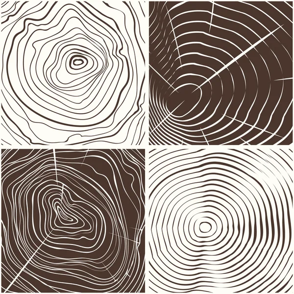 Wood rings texture background — Stock Vector