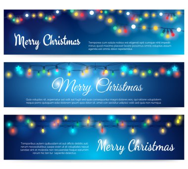 Garland ile Noel mavi afiş