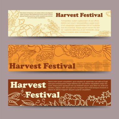 Hasat Festivali sebze yatay Banner