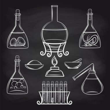 Kara tahta ayarla bilim laboratuar ekipmanları