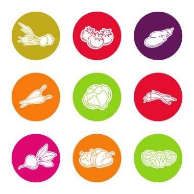 Satır sebze Icon set