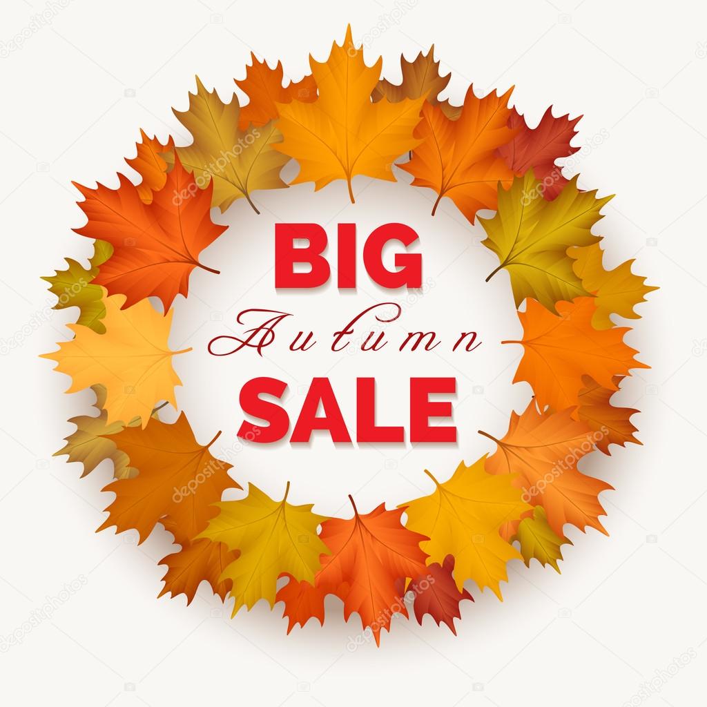 Big autumn sale wreath label