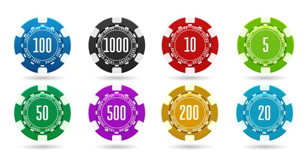 Casino betting chips — Stock Vector