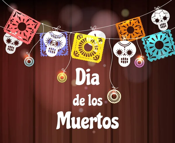 El día de la decoración de la invitación muerta — Vector de stock