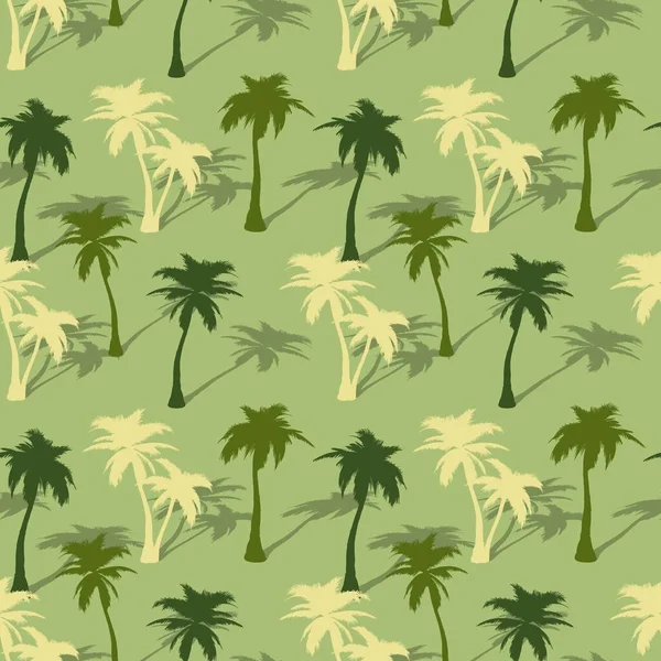 Tropische palmboom naadloos patroon — Stockvector