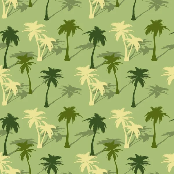 Patrón sin costura de palmera tropical — Vector de stock