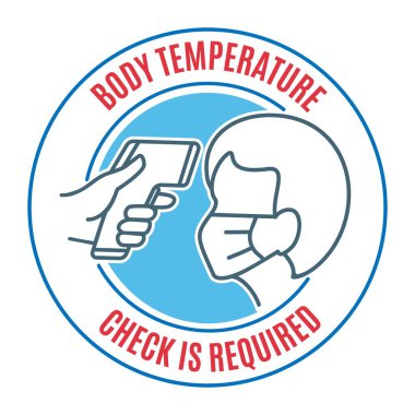 İnsanların vücut sıcaklığı kontrol simgesi