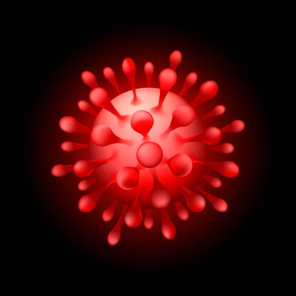 Mikroskopiskt sjukdomsvirus — Stock vektor