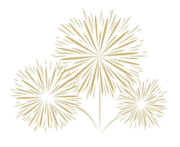 Holidays fireworks on white background — Stock Vector