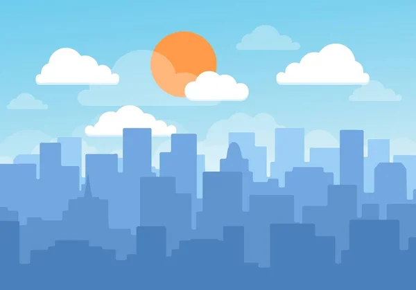 Blue sky cityscape — Stockový vektor