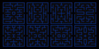 Pac man oyun labirenti seti