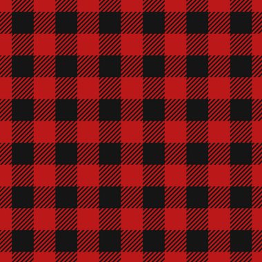 Tartan oduncusu kırmızı ekose