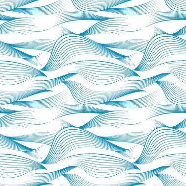 Dalgalı geometrik dikişsiz iz