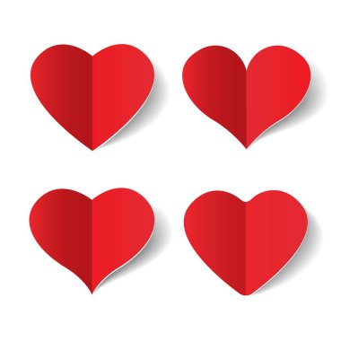 Kağıt katlanmış kalpler