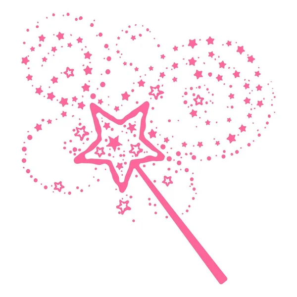 Prinsessan rosa trollstav — Stock vektor
