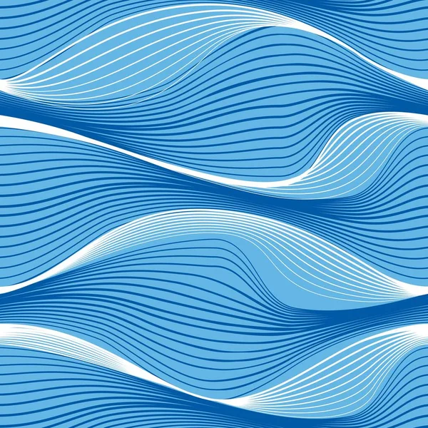 Patrón de ondas curvas Aqua — Vector de stock