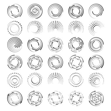 Çember hız çizgisi şekilleri