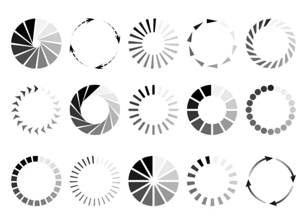 Круглые круги страниц, загрузка в Интернет — стоковый вектор