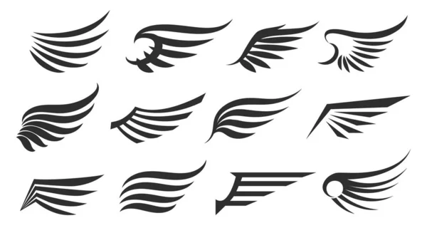 Emblemen retro vleugels — Stockvector