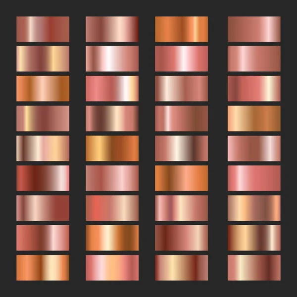 Pink copper gradients — Stock Vector