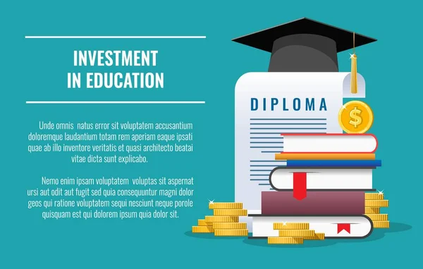 Студентська освіта інвестиції — стоковий вектор