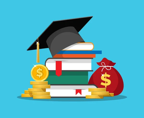 Scholarship loan illustration — Stock Vector