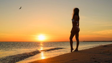 Akşamları bir kız sahile çıkar ve gün batımını seyreder. Serbest ve dinlenme kavramı