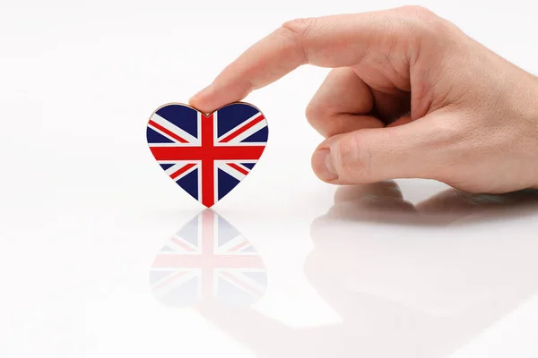Liebe Und Respekt Großbritannien Die Hand Eines Mannes Hält Ein — Stockfoto