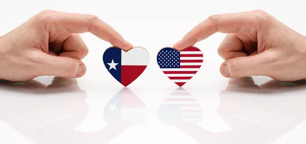 Concept Amitié Relations Diplomatiques Entre Texas Les États Unis Deux — Photo