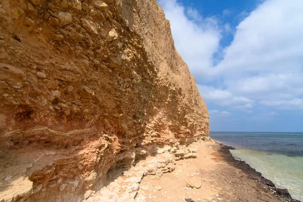 Rotsachtige Kust Cape Tarkhankut Krim Een Rots Gemaakt Van Steen — Stockfoto