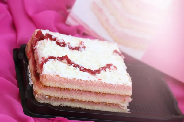 Rosa Ombre Kuchen Für Den Urlaub Nah — Stockfoto