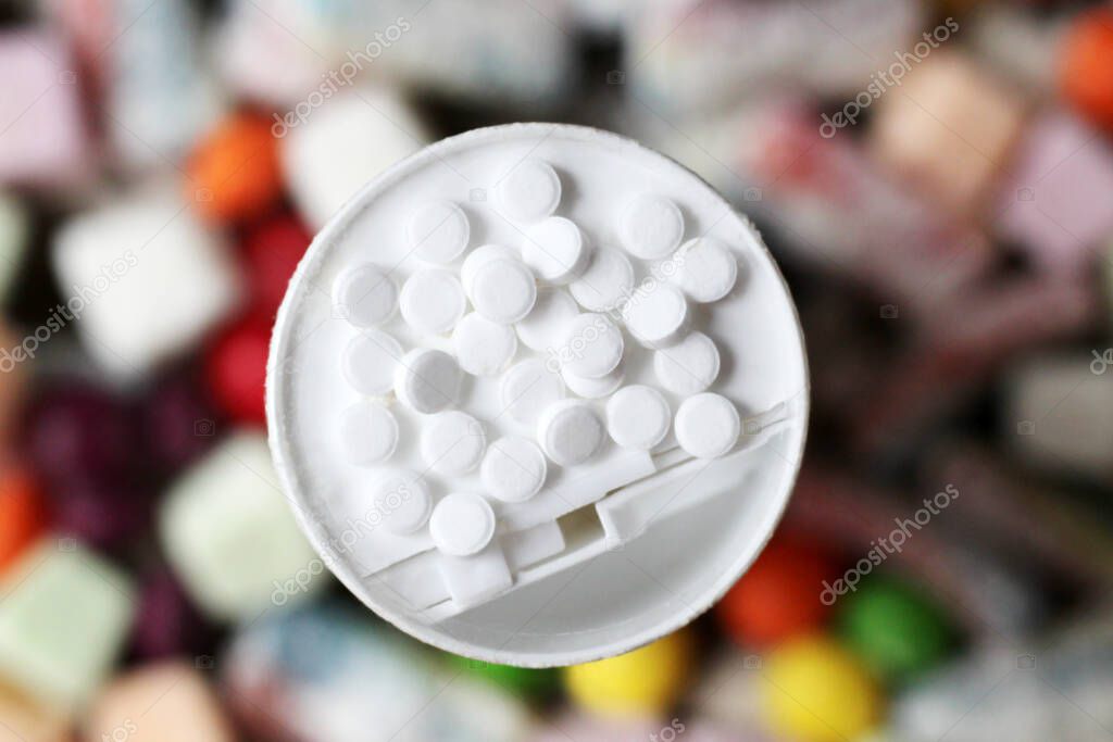 Sugar substitute pills so close, healthy food
