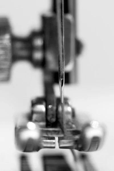 Naaimachine Zwart Wit Macro Object — Stockfoto