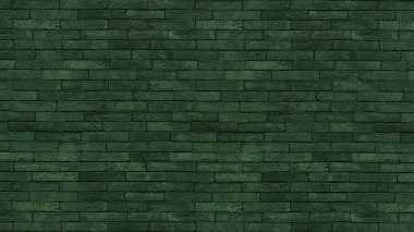 Koyu yeşil tuğla duvar dokusu arkaplanı