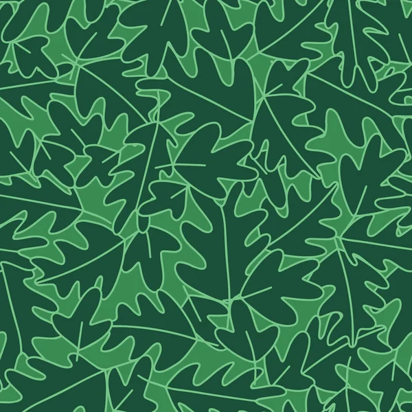녹색 잎들은 열 대밀림의 패턴을 반복 한다 — 스톡 벡터